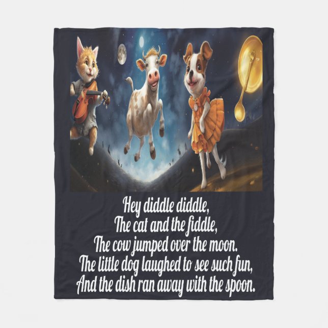 Cobertor De Velo Diddle Diddle - Rhyme Fleece Blanket (Frente)