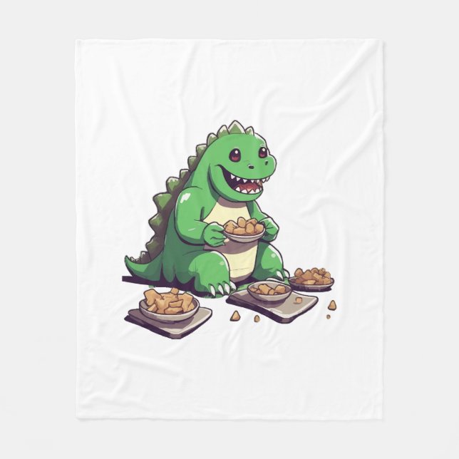 Cobertor De Velo Dieta dos dinossauros amanhã (Frente)