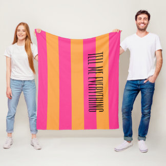 Cobertor De Velo Diga-me Tudo Rosa E Laranja