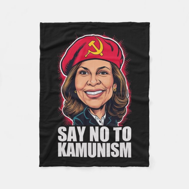 Cobertor De Velo Diga Não Ao Kamunismo Votem Trump Vance 2024 Pol E (Frente)