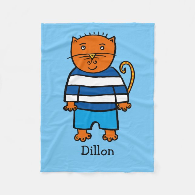 Cobertor De Velo Dillon o Gato Personalizado (Frente)