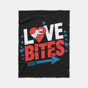 Cobertor De Velo Dino de Dia dos Namorados Amor Mordidas Meninos En
