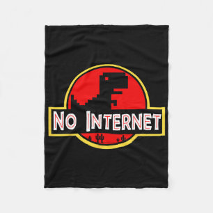 Cobertor De Velo Dino engraçado nerd sem internet Ciência da Comput