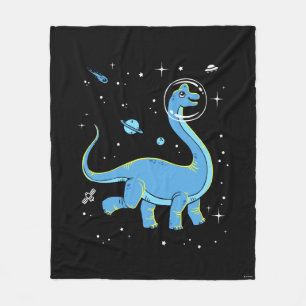 Cobertor De Velo Dinos Do Brachiossauro Azul No Espaço