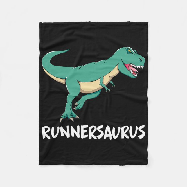 Cobertor De Velo Dinosaur T-rex Dino Funny Exercise Cardio Running  (Frente)