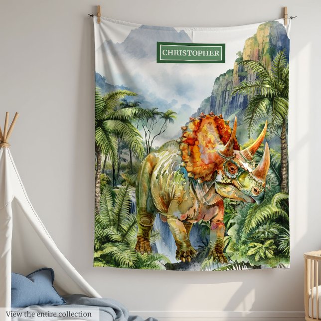 Cobertor De Velo Dinossaur Birthday Blanket Boys Personalizados (Dinosaur Birthday Blanket for Boys Personalized Gift)
