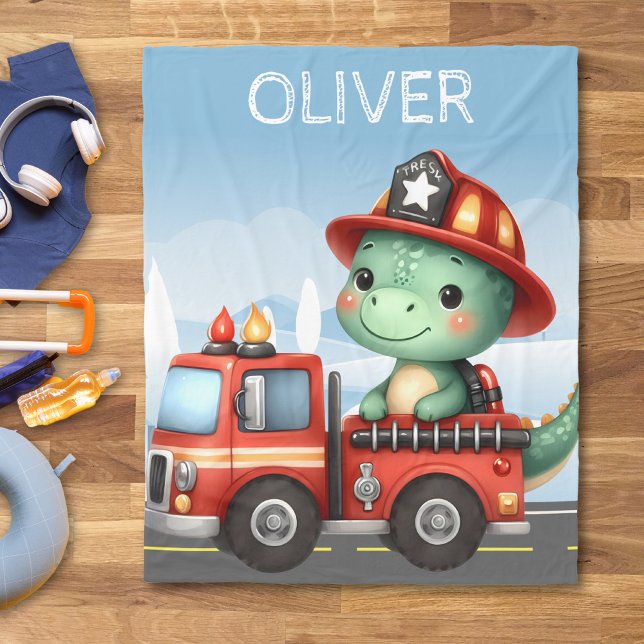 Cobertor De Velo Dinossauro de Trex do Bombeiro Bonito (Criador carregado)