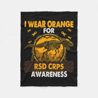 Cobertor De Velo Dinossauro Eu Visto Laranja Para Sensibilização Do