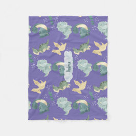 Cobertor De Velo Dinossauro Púrpura Leve Cáudia