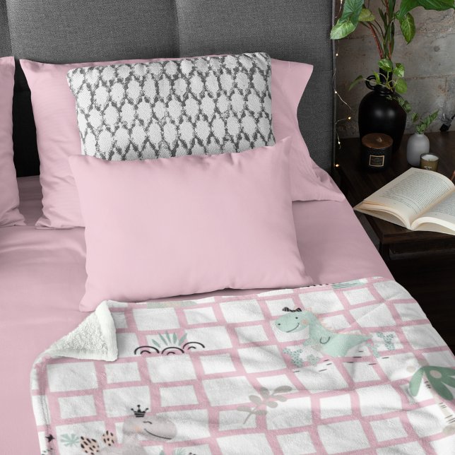 Cobertor De Velo Dinossauro Simples Design de Criança Escandinava (Dinosaur Simple Scandinavian Child Design Fleece Blanket)