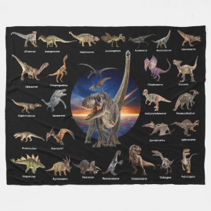 Cobertor De Velo Dinossauros: A Era Jurássica Folha Negra