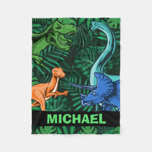 Cobertor De Velo Dinossauros Crianças Dino Jurassic Trex Boy Person