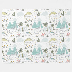 Cobertor De Velo Dinossauros Cutes Fleece Blanket