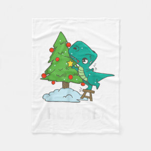 Cobertor De Velo Dinossauros engraçados de Natal Árvore de Natal Re