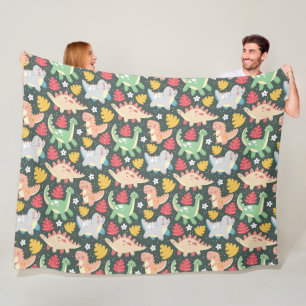 Cobertor De Velo Dinossauros! Fleece Blanket