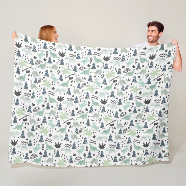Cobertor De Velo Dinossauros! Fleece Blanket (In Situ)