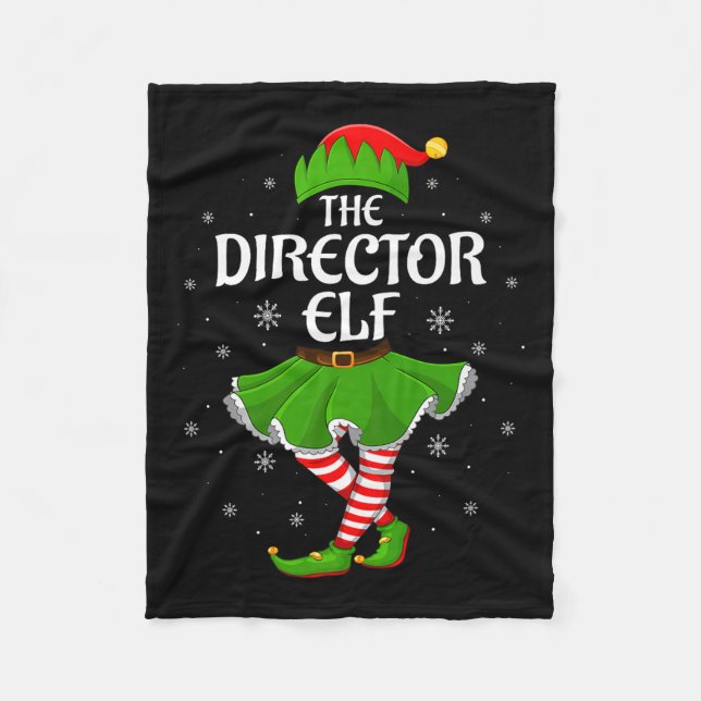 Cobertor De Velo Director Elf Christmas Family Girls Women Elf Squa (Frente)
