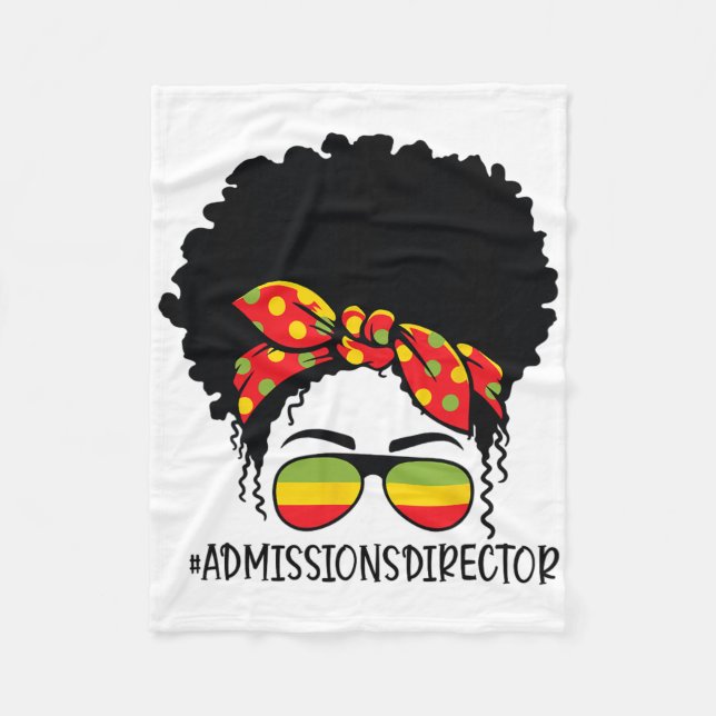 Cobertor De Velo Diretor de Admissões Coque Desarrumado Afro Mulher (Frente)