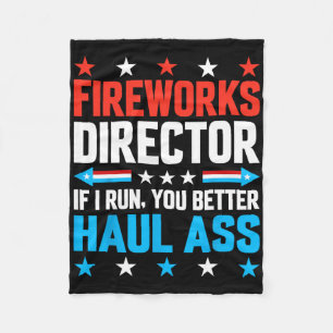 Cobertor De Velo Diretor de Fireworks American Flag 4 De Julho Men 