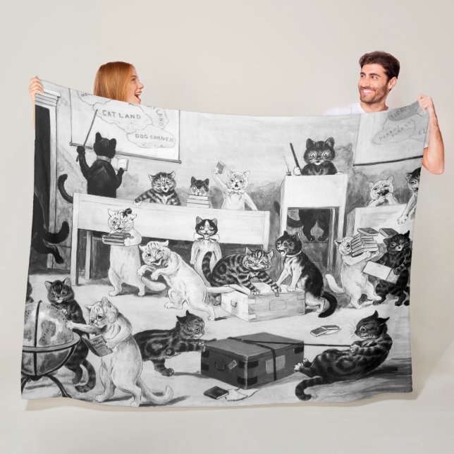 Cobertor De Velo Disciplina da Sala de Aula de Gatos, Louis Wain (In Situ)