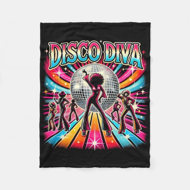 Cobertor De Velo Disco Ball Disco Diva Queen (Frente)