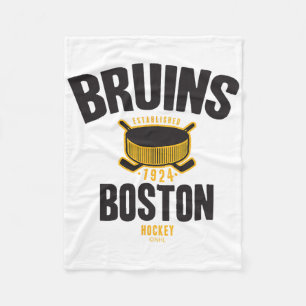 Cobertor De Velo Disco de hóquei Boston Bruins Branco Licenciado Of