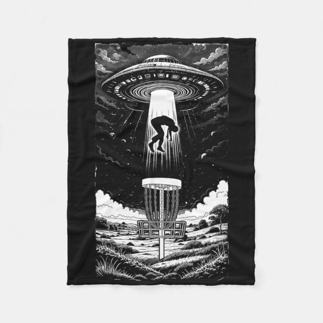 Cobertor De Velo Disco Voador Ufo Funny Prato Voador Abdução Aliení (Frente)