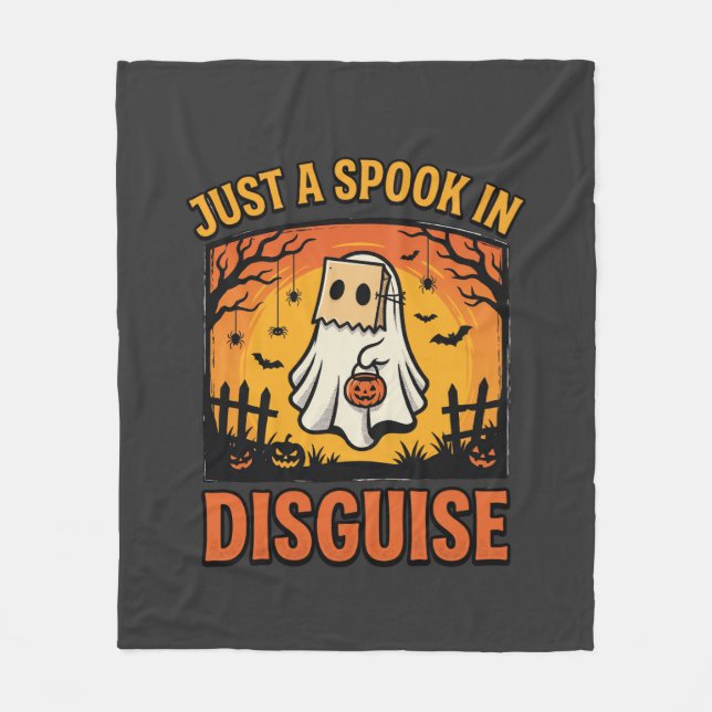 Cobertor De Velo Disfarce de Fantasma de Halloween (Frente)