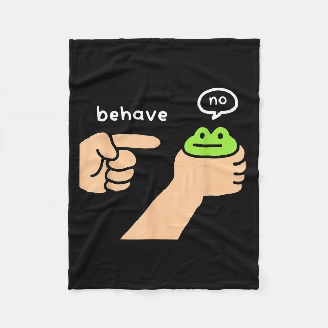 Cobertor De Velo Dishonest Frog Funny Frog Meme Behave No Animals J (Frente)