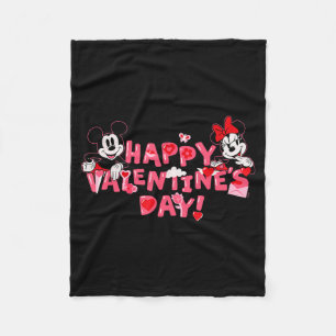 Cobertor De Velo Disney Mickey Mouse e Minnie Mouse Feliz Dia dos N