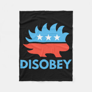 Cobertor De Velo Disobey Libertarian Porcupine Resiste Tyranny Gift