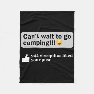 Cobertor De Velo Dito Divertido de Acampamento Humor Piada ao Ar Li