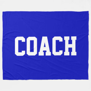 Cobertor De Velo Diversão Atlética Negrito Branco Texto COACH Em Az