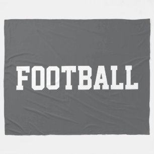 Cobertor De Velo Diversão Atlética Negrito Branco Texto de FUTEBOL 