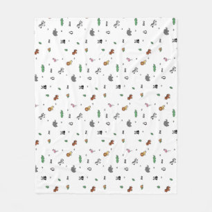 Cobertor De Velo Diversão Colorida do Zoo Animal