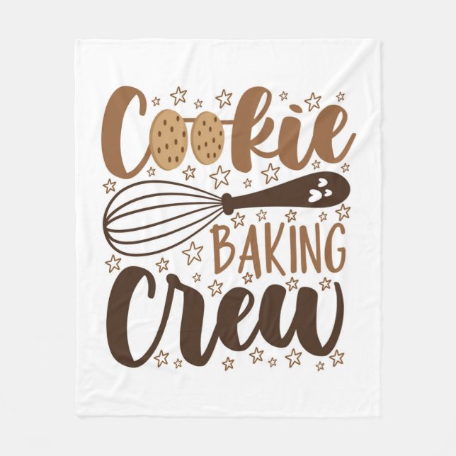 Cobertor De Velo Diversão Cookie Baking Crew Design (Frente)