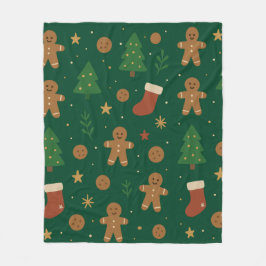 Cobertor De Velo Diversão de Natal com Pão de Mel