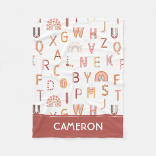 Cobertor De Velo Diversão do Rainbow Alphabet Pattern