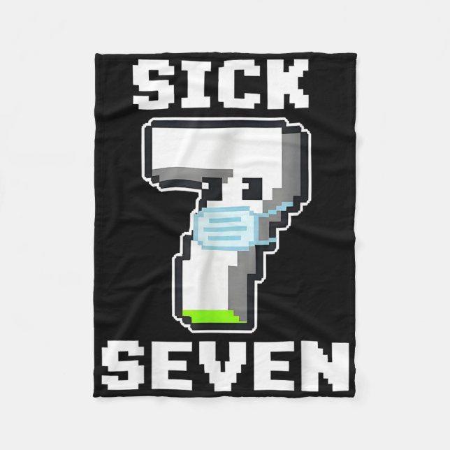 Cobertor De Velo Diversão Doente Sete Pixel Meme Fantasia de Hallow (Frente)