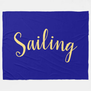 Cobertor De Velo Diversão Elegante Rich Royal Blue Warm "Sailing" 