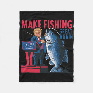 Cobertor De Velo Diversão Faça a Pesca Grande Novamente Trump Pesca