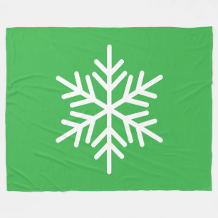 Cobertor De Velo Diversão Festiva Floco de Neve Alpino Branco no Ve