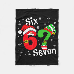 Cobertor De Velo Diversão Seis Sete 67 Meme 6 7 Elfo Papai Noel Nat