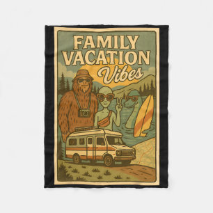 Cobertor De Velo Diversão Verão Pé Grande Férias em Família Alien N
