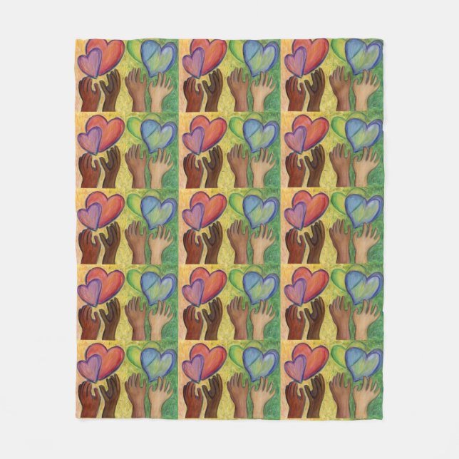 Cobertor De Velo Diversidade, Equidade, Inclusão Fleece Throw Blank (Frente)