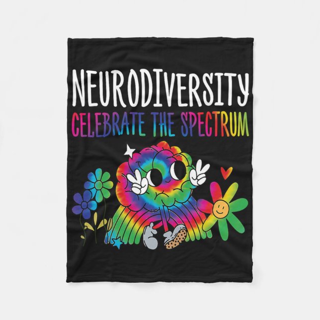Cobertor De Velo Diversidade Neurodiversidade Cérebro Autismo Consc (Frente)