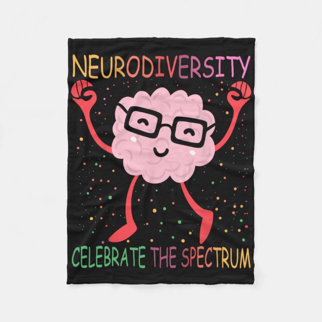 Cobertor De Velo Diversidade Neurodiversidade Cérebro Autismo Consc (Frente)