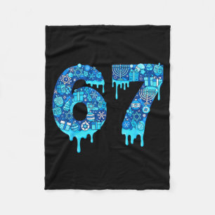 Cobertor De Velo Divertido 67 Seis Sete 6 7 Feliz Hanukkah Judaico