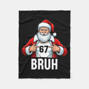 Cobertor De Velo Divertido 67 Seis Sete Bruh Meme Natal Papai Noel