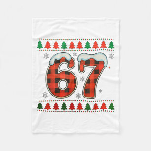 Cobertor De Velo Divertido 67 Seis Sete Esquadrão Meme Natal Suéter